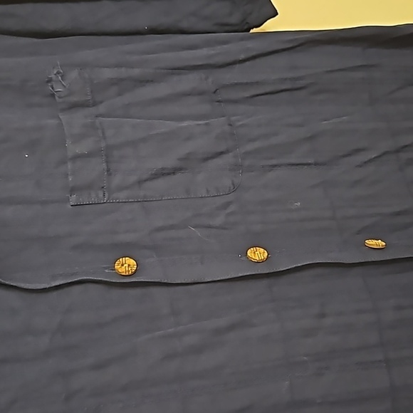 Caribbean Joe Men's Washable rayon Hawaiian Shirt dark Blue size Large EUC - Picture 3 of 9